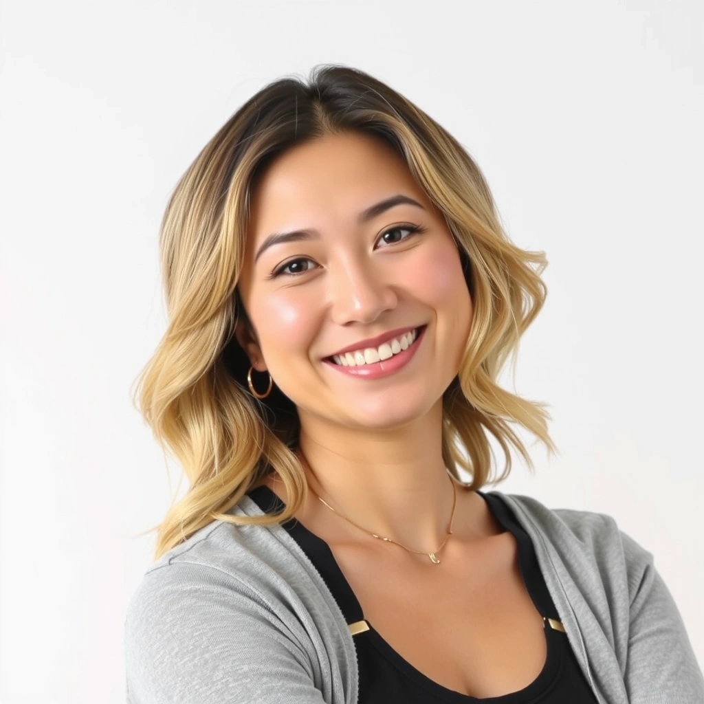 Instructor Chloe Wong with a joyful expression